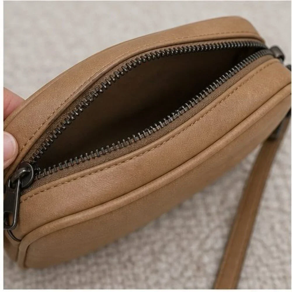 Navy Suede Crossbody Bag